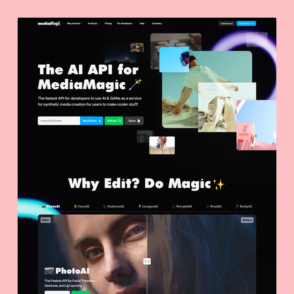 Landing page development