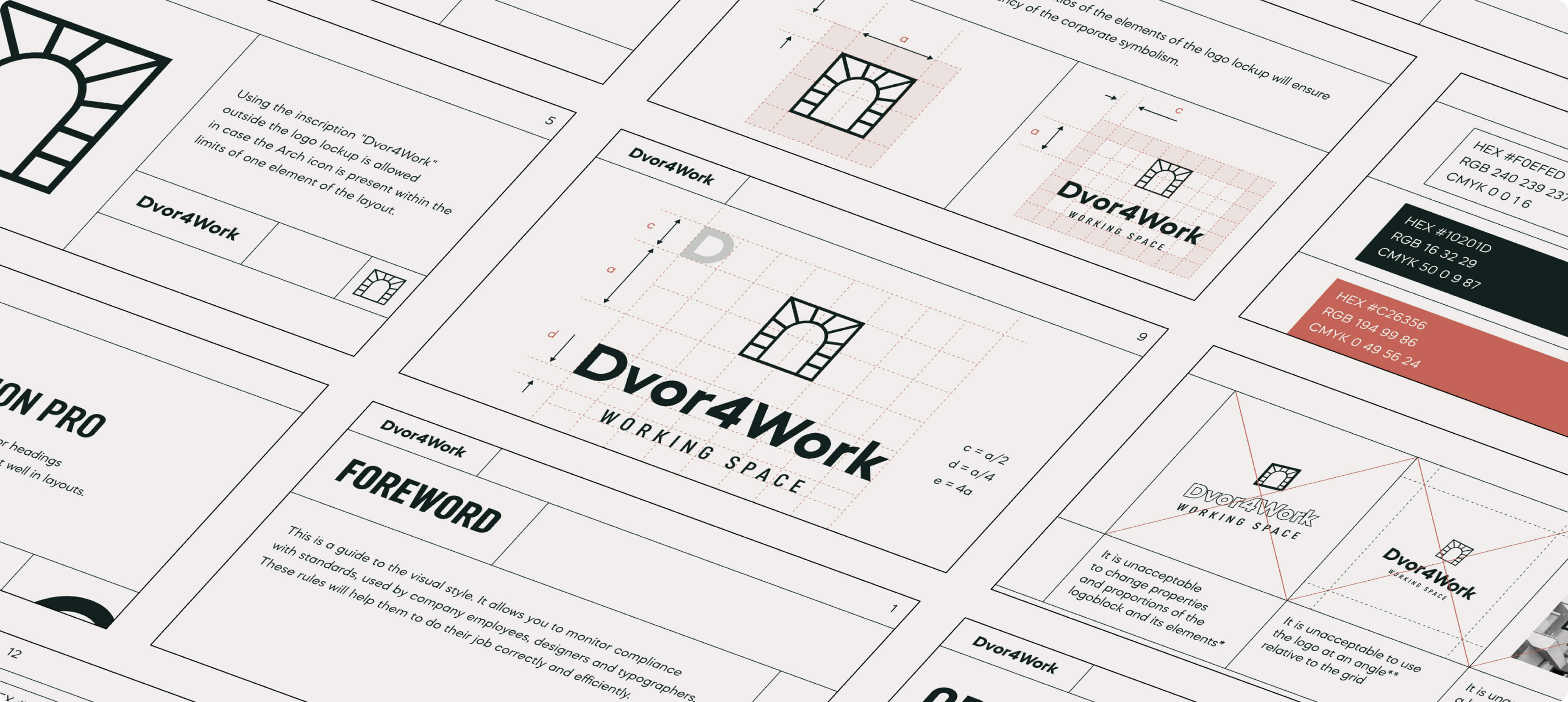 Dvor4Work branding spread