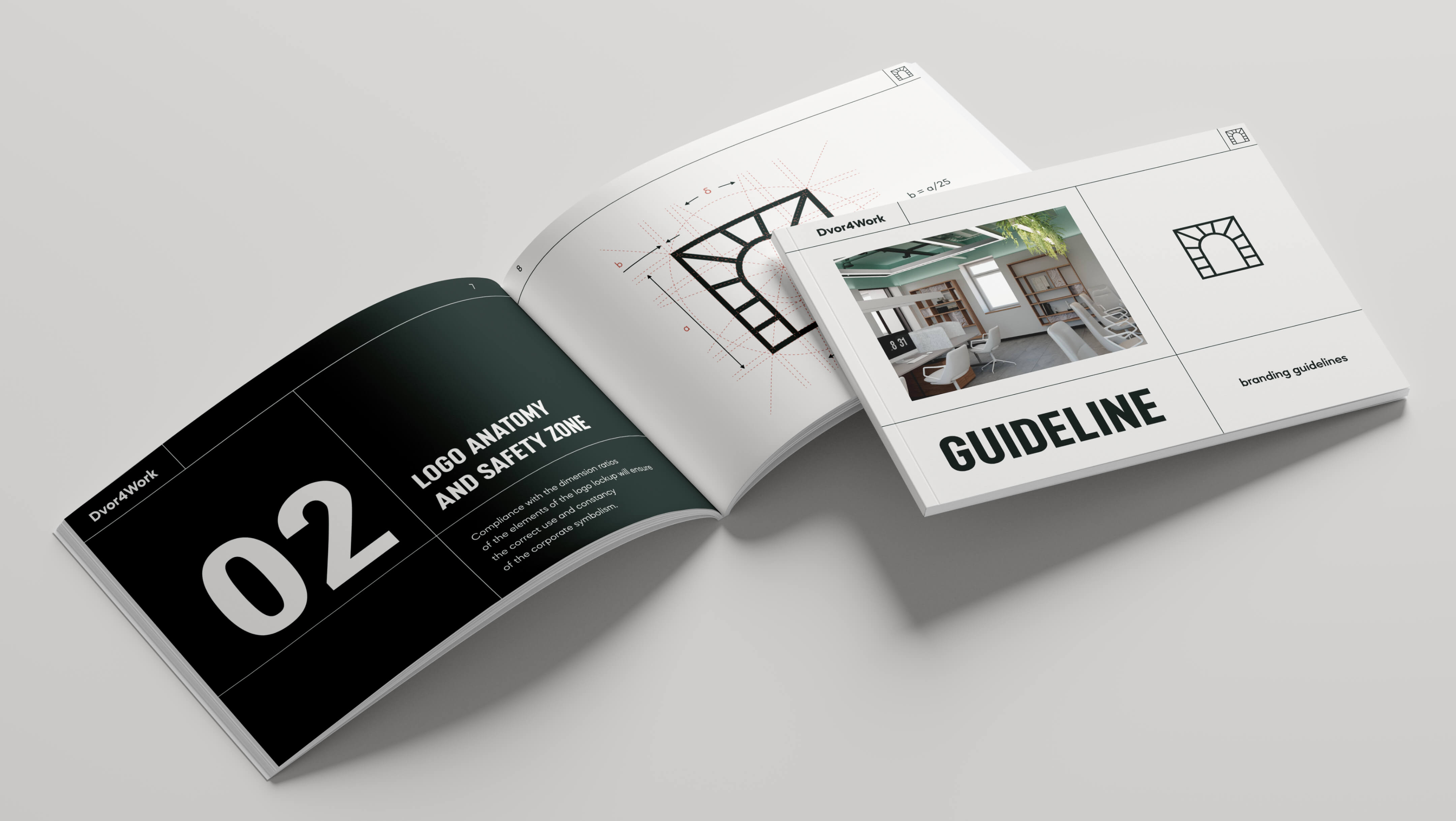 Dvor4Work identity and co-working space presentation